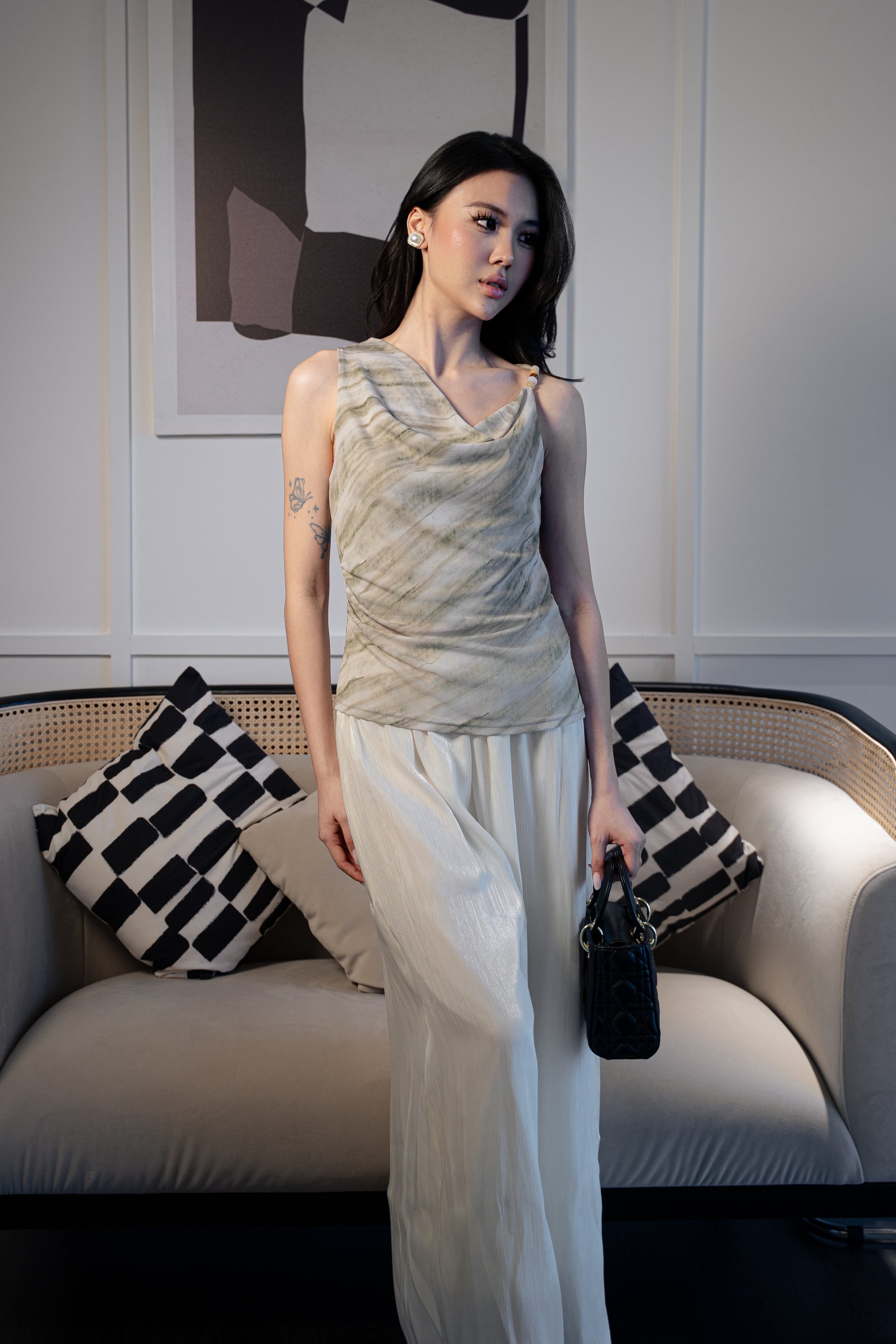 Marble Drape Top MC2126