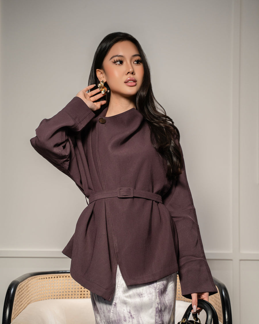 Marble Satin Bias Midi Skirt MC2121