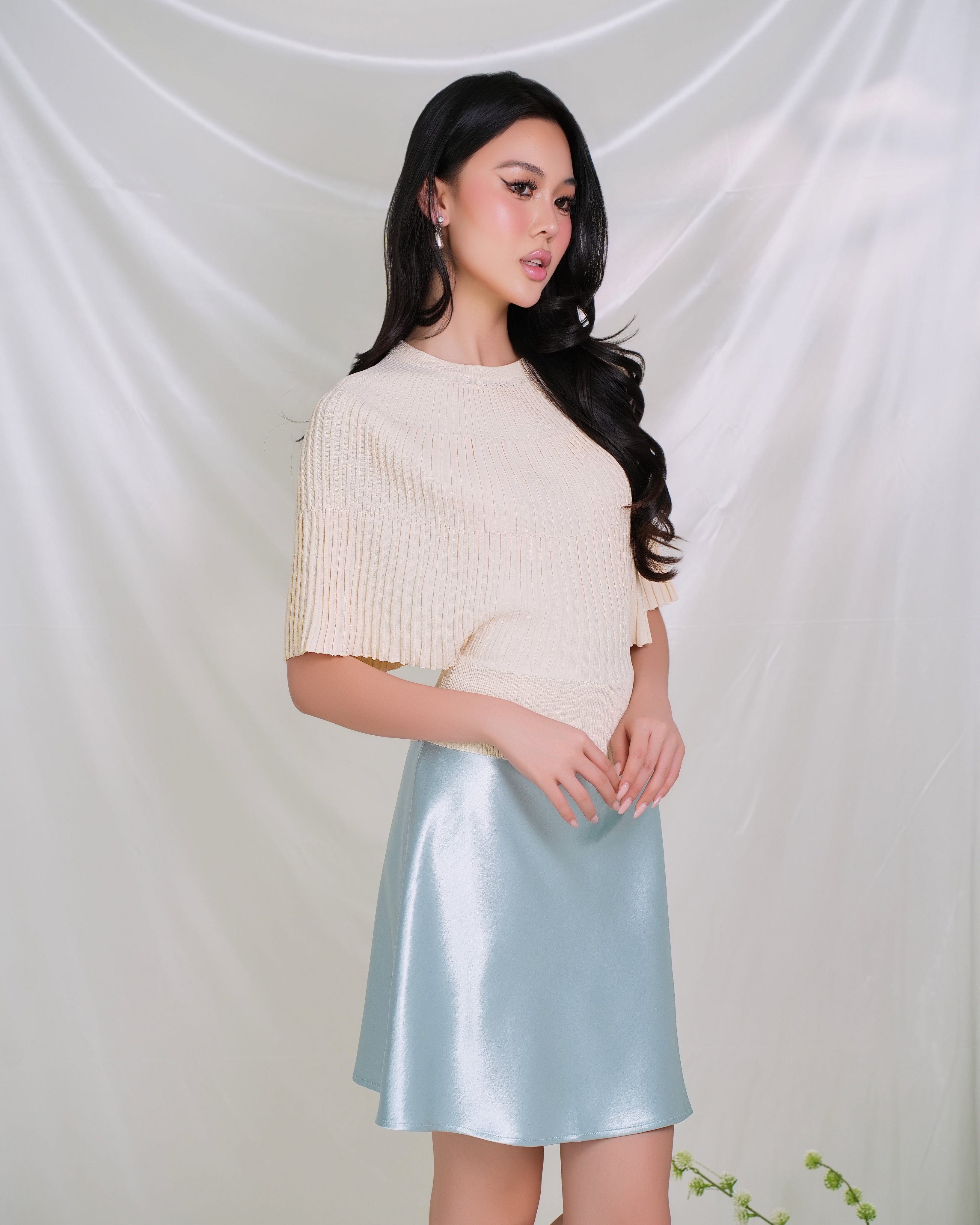 Lustre Satin Skirt 2173