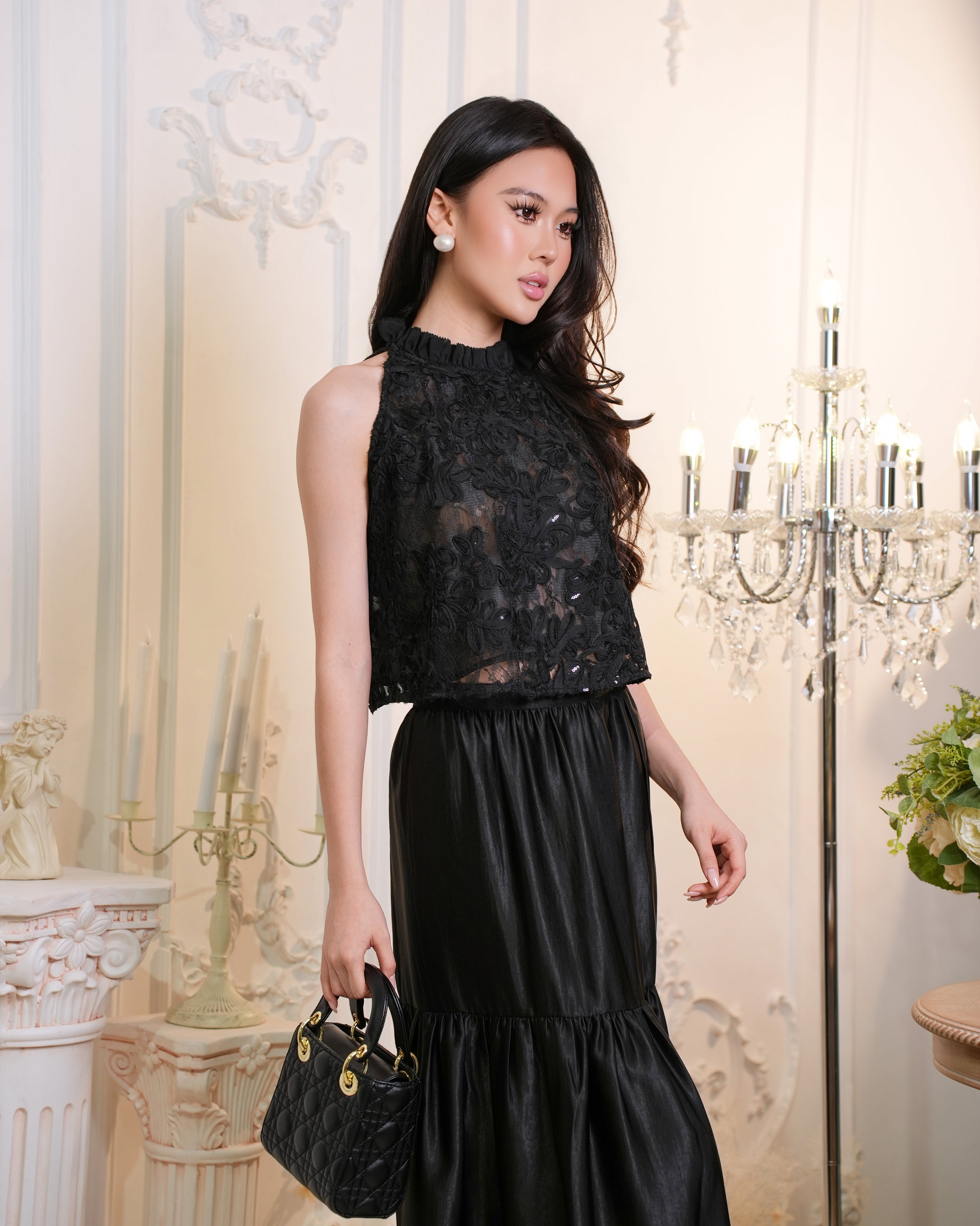 Ethereal Lace Halter MC2123
